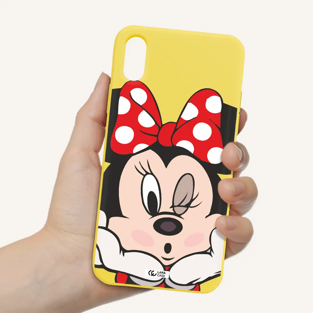 Minnie Mouse Apple iPhone X Silicone canary yellow Case