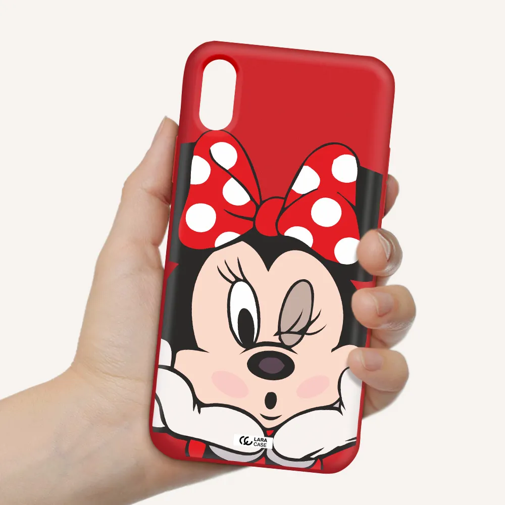 Minnie Mouse Apple iPhone X Silicone Imperial Red Case