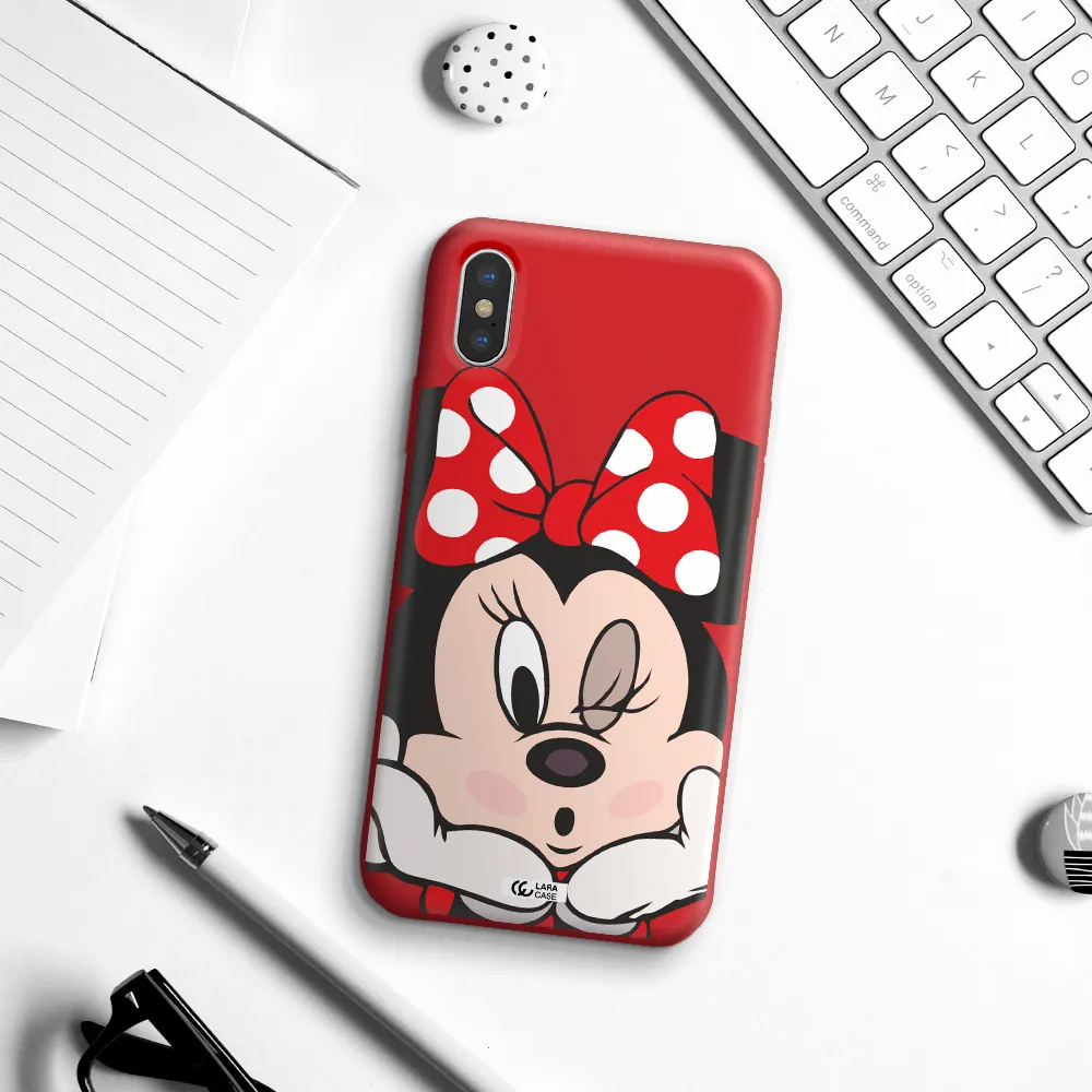 Minnie Mouse Apple iPhone X Silicone Imperial Red Case