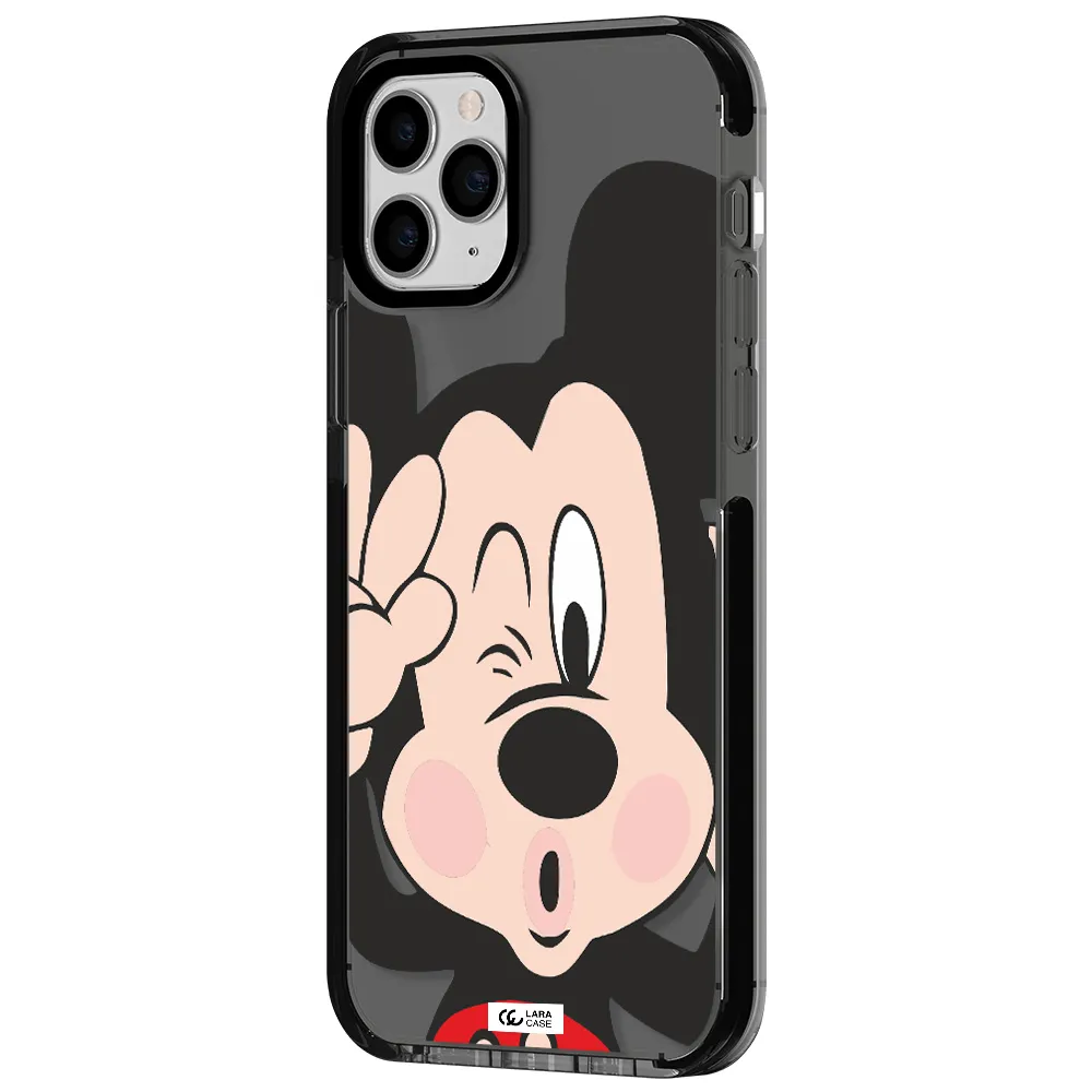 Mickey Mouse Apple iPhone 11 pro impact Smoke Black Case