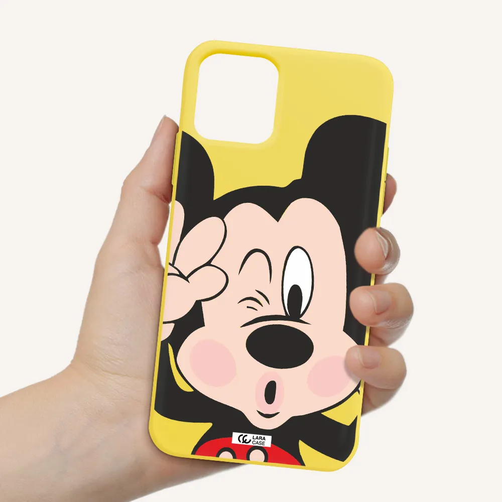 Mickey Mouse Apple iPhone 11 pro max Silicone canary yellow Case