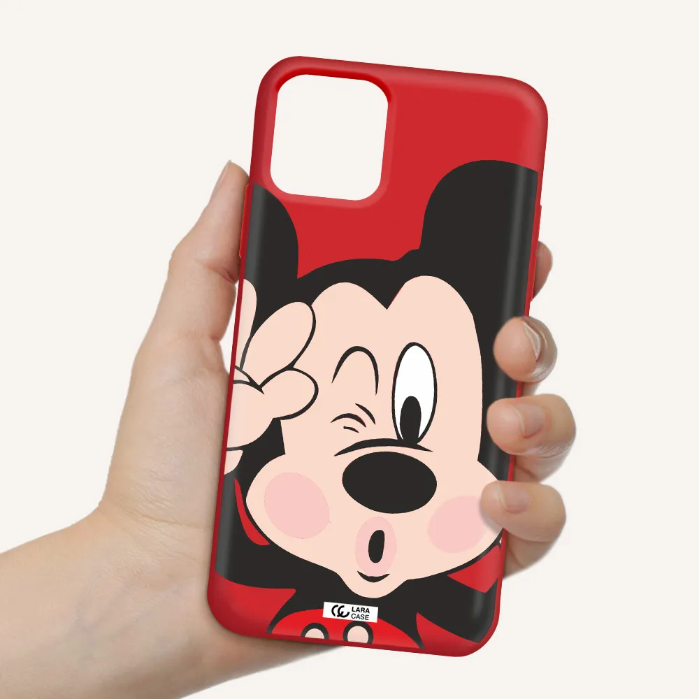 Mickey Mouse Apple iPhone 11 pro max Silicone Imperial Red Case