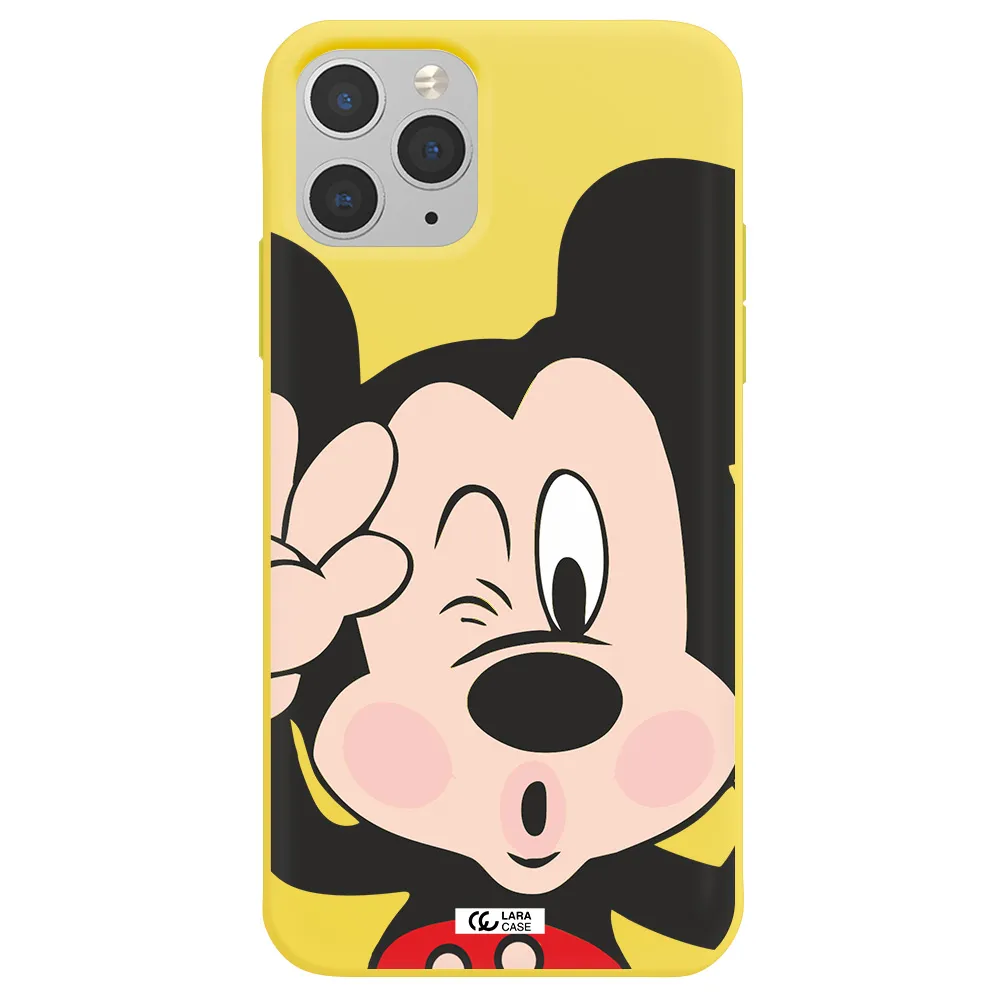 Mickey Mouse Apple iPhone 11 pro Silicone canary yellow Case
