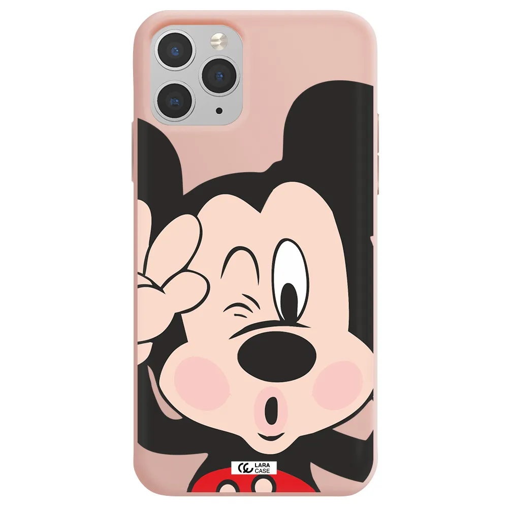 Mickey Mouse Apple iPhone 11 pro Silicone pastel pink Case