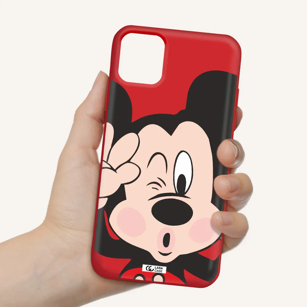 Mickey Mouse Apple iPhone 11 Silicone Imperial Red Case