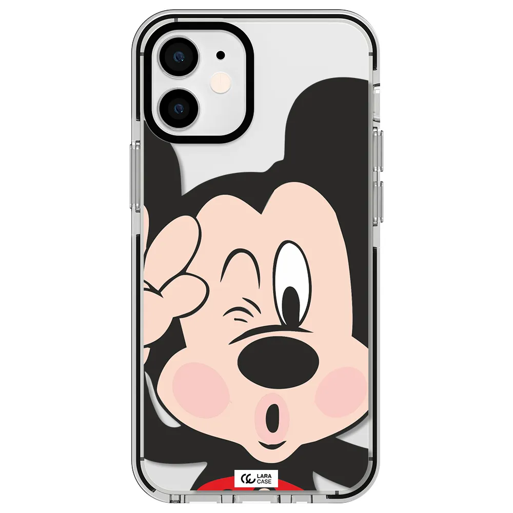 Mickey Mouse Apple iPhone 12 mini impact black border Case