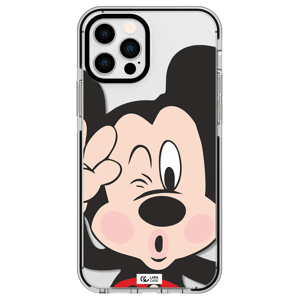 Mickey Mouse Apple iPhone 12 pro impact black border Case