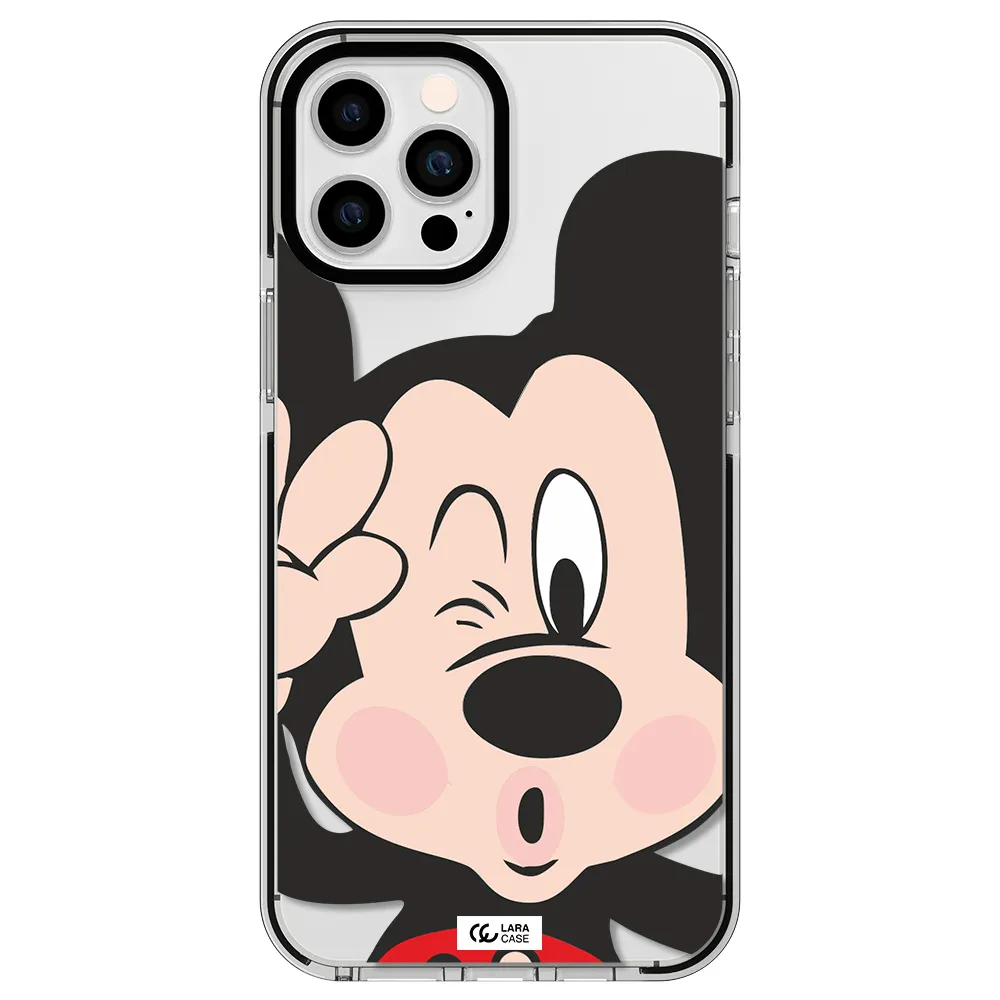 Mickey Mouse Apple iPhone 12 pro max impact black border Case