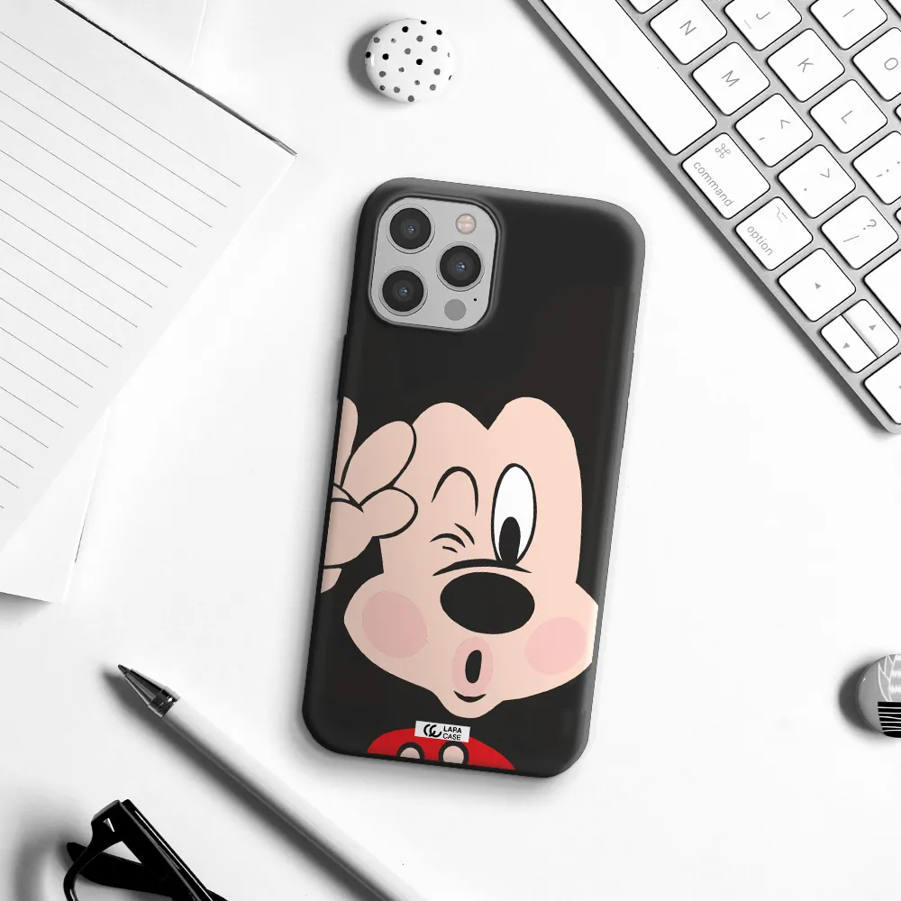 Mickey Mouse Apple iPhone 12 pro max Silicone black Case