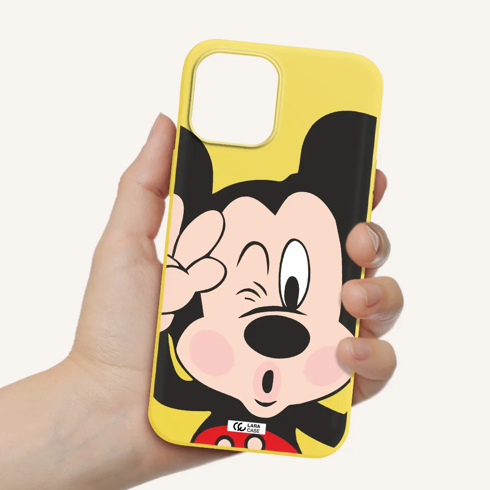 Mickey Mouse Apple iPhone 12 pro max Silicone canary yellow Case