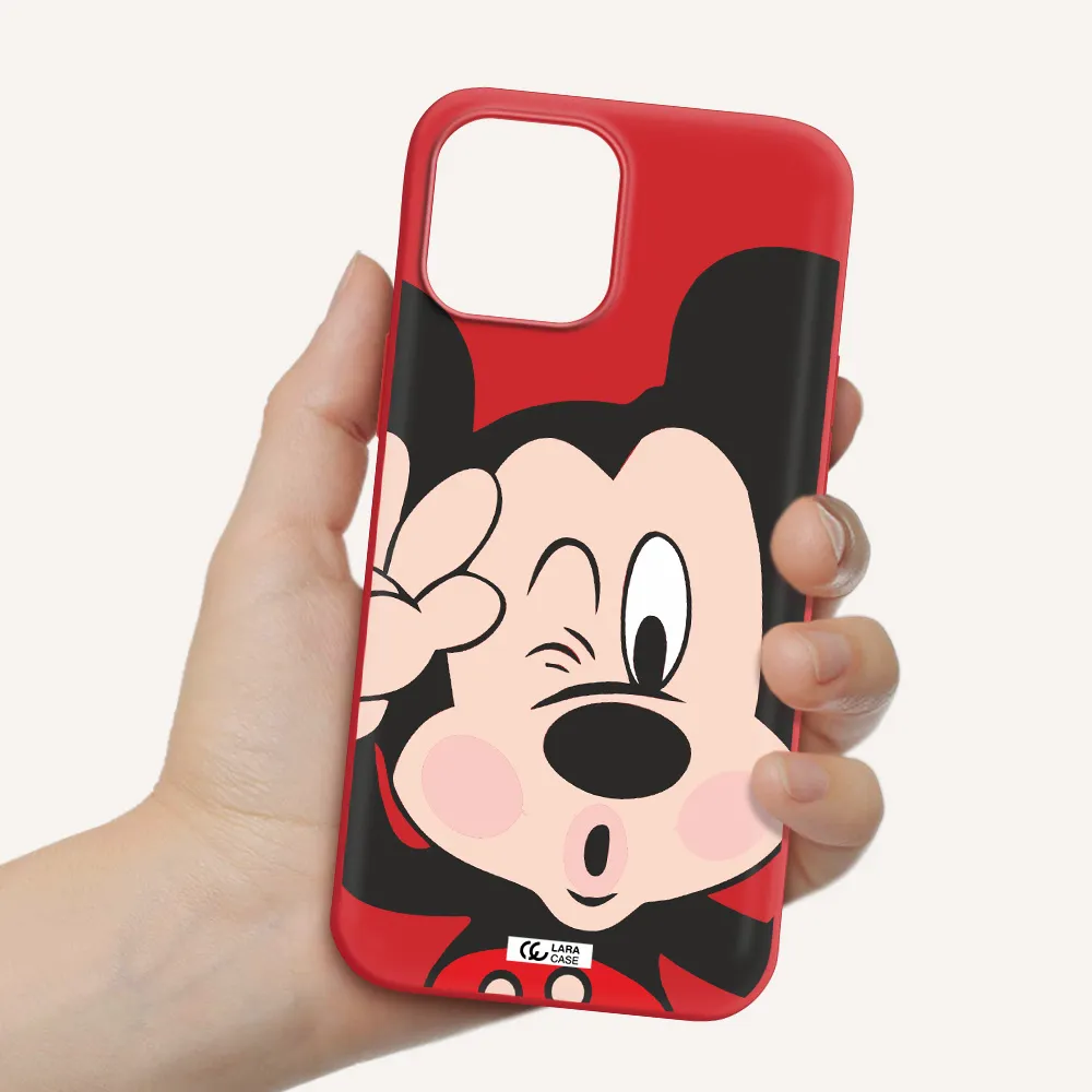 Mickey Mouse Apple iPhone 12 pro max Silicone Imperial Red Case