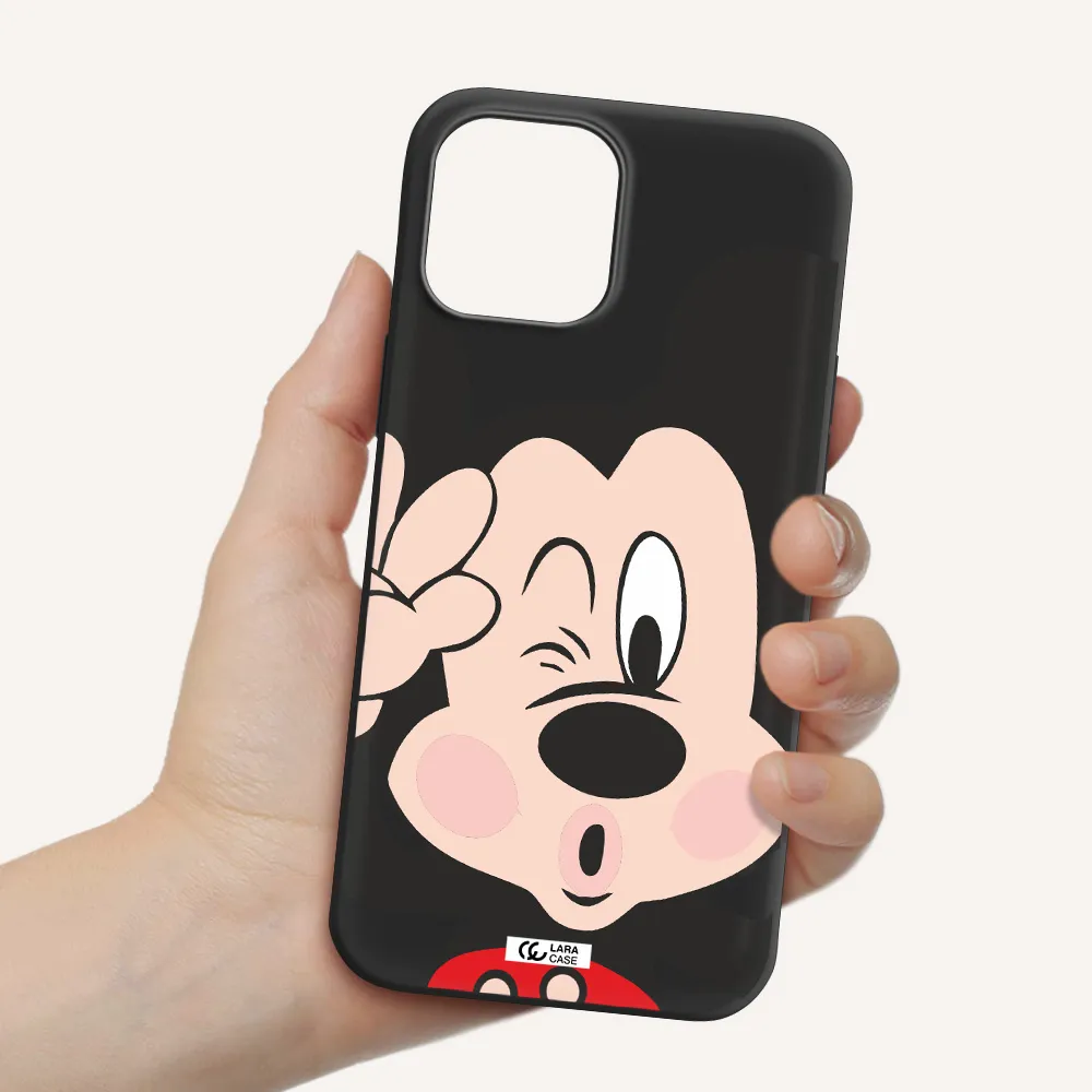 Mickey Mouse Apple iPhone 12 pro Silicone black Case