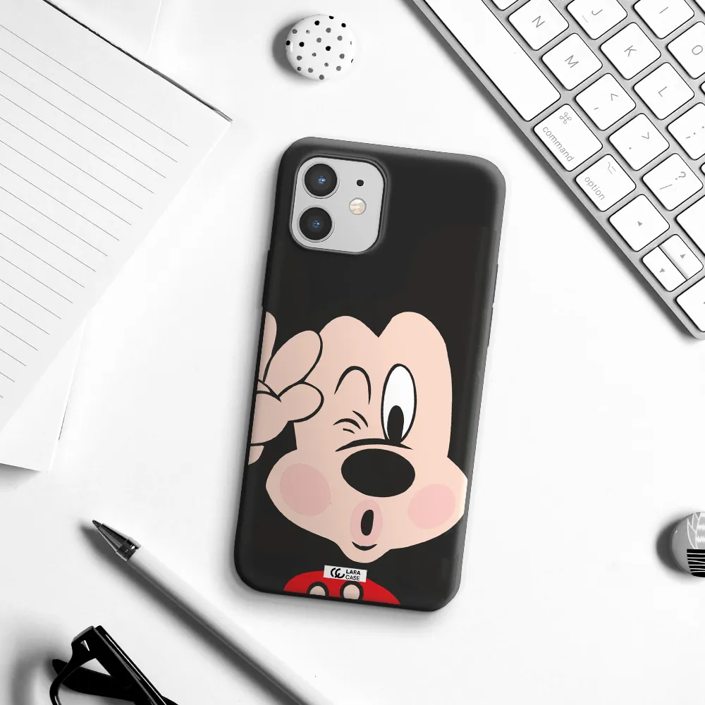 Mickey Mouse Apple iPhone 12 Silicone black Case