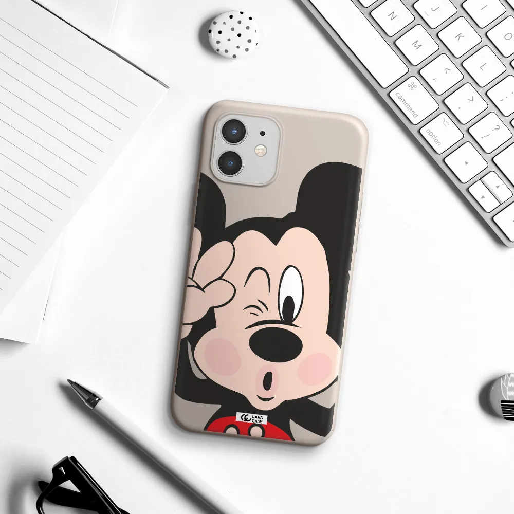 Mickey Mouse Apple iPhone 12 Silicone Stone Case