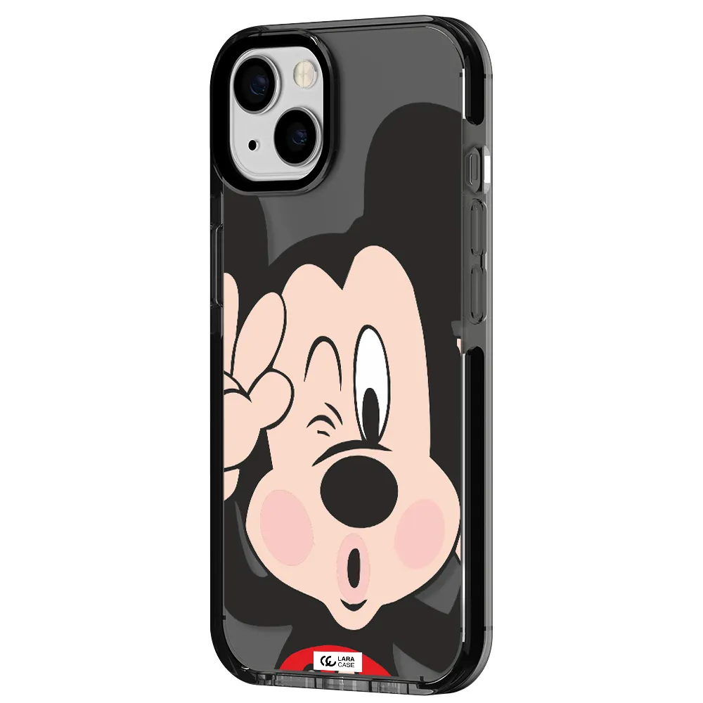 Mickey Mouse Apple iPhone 13 impact Smoke Black Case