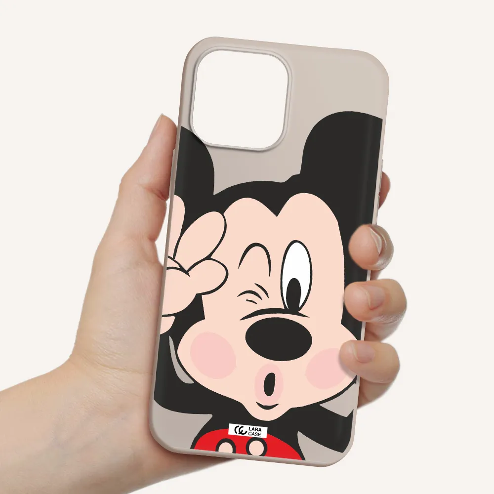 Mickey Mouse Apple iPhone 13 Pro Max Silicone Stone Case
