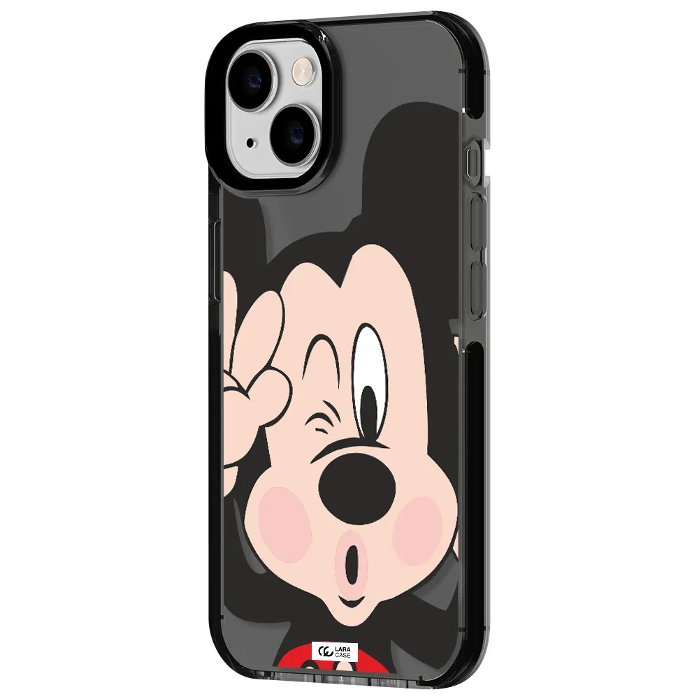 Mickey Mouse Apple iPhone 14 impact Smoke Black Case