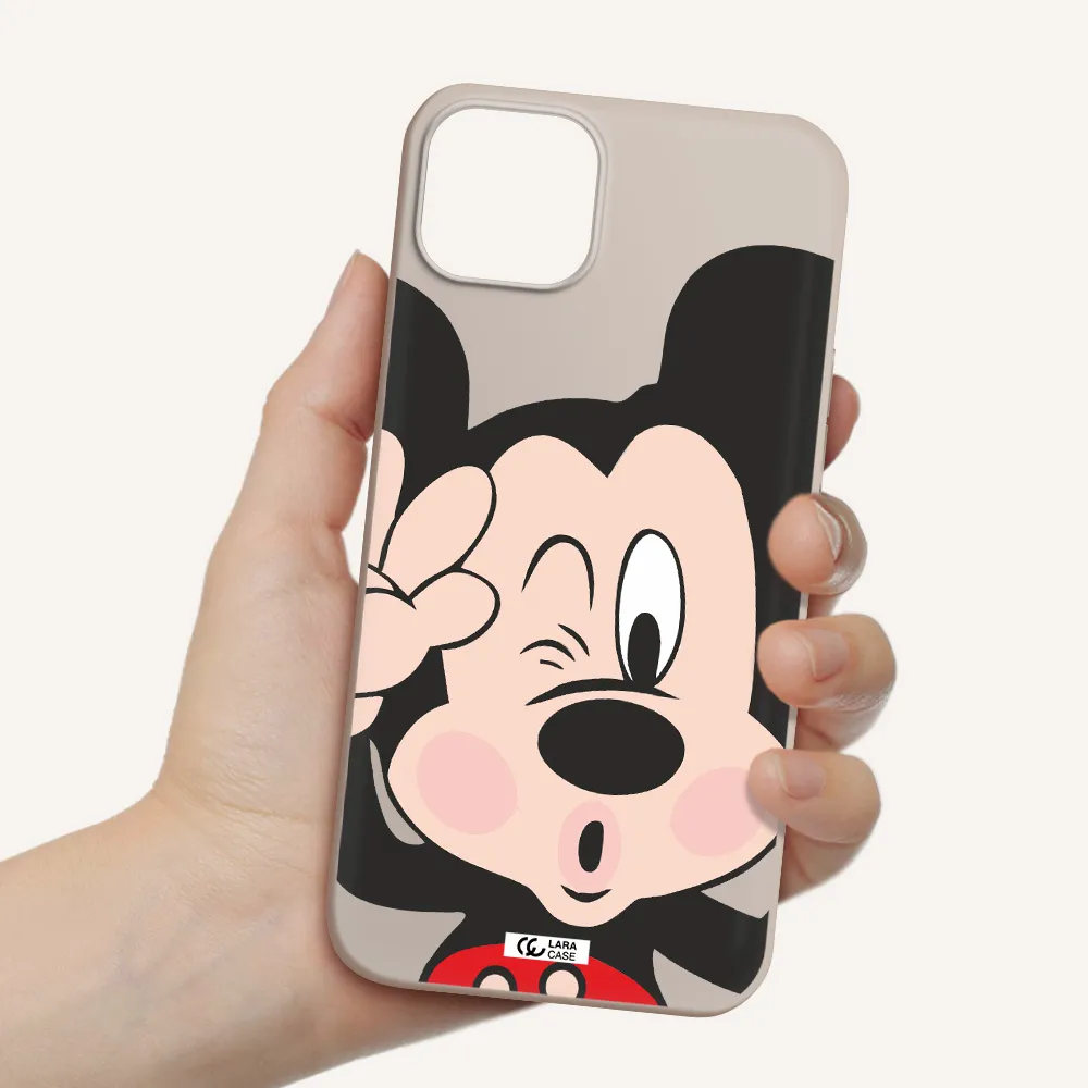 Mickey Mouse Apple iPhone 14 plus Silicone Stone Case