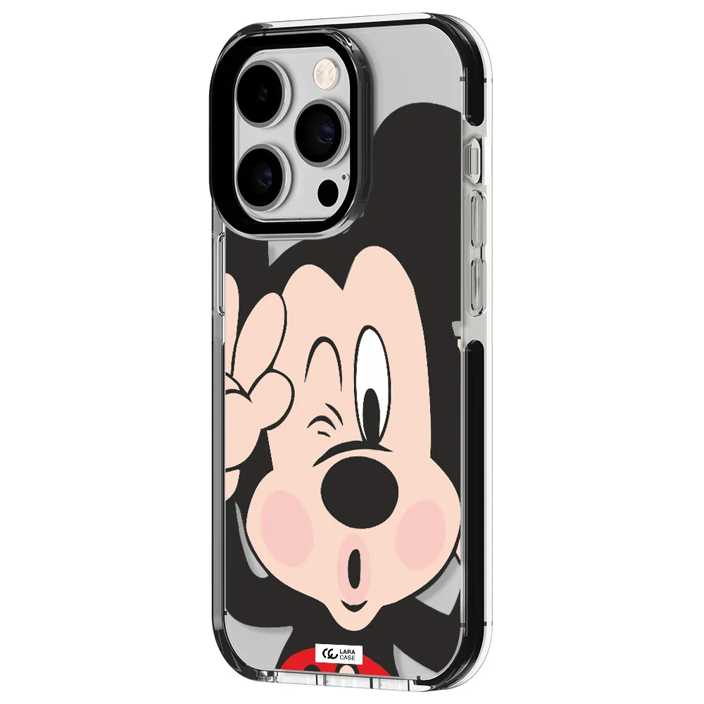 Mickey Mouse Apple iPhone 14 pro impact black border Case