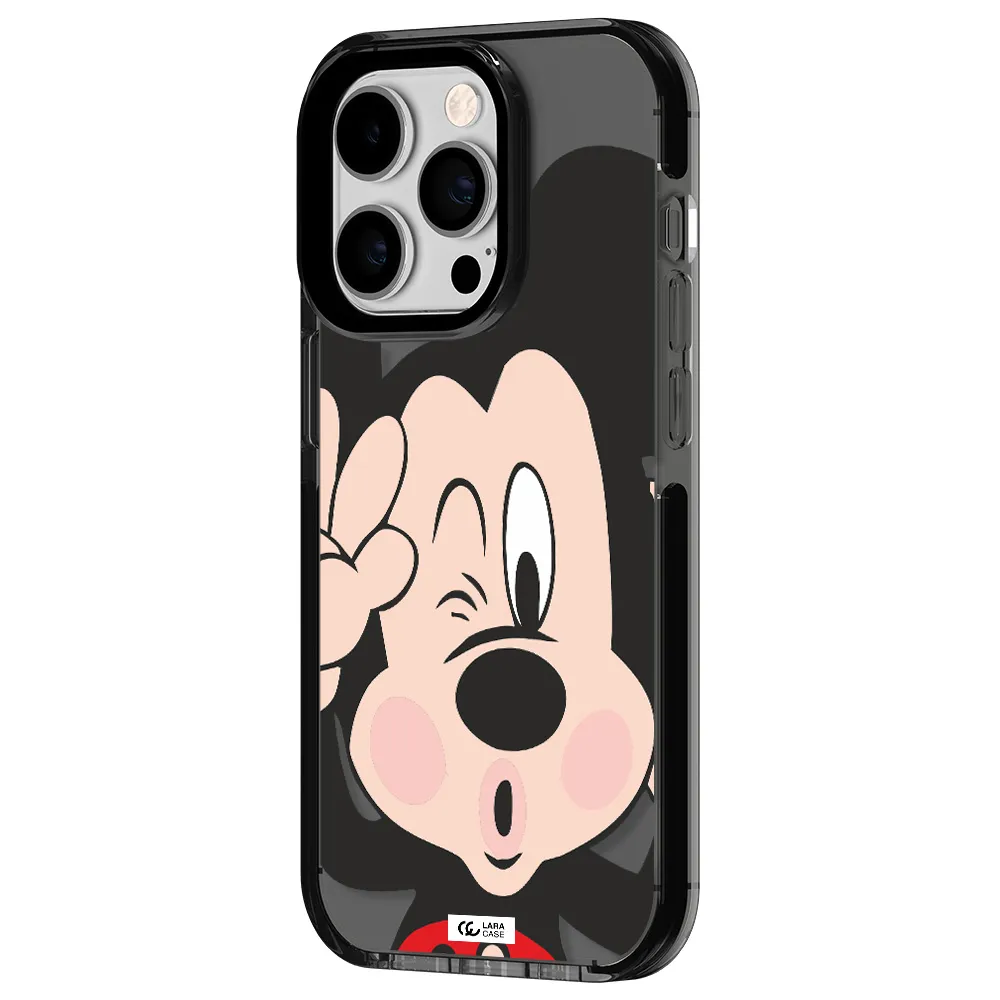 Mickey Mouse Apple iPhone 14 pro impact Smoke Black Case