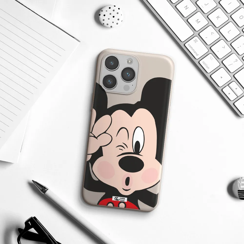 Mickey Mouse Apple iPhone 14 pro max Silicone Stone Case