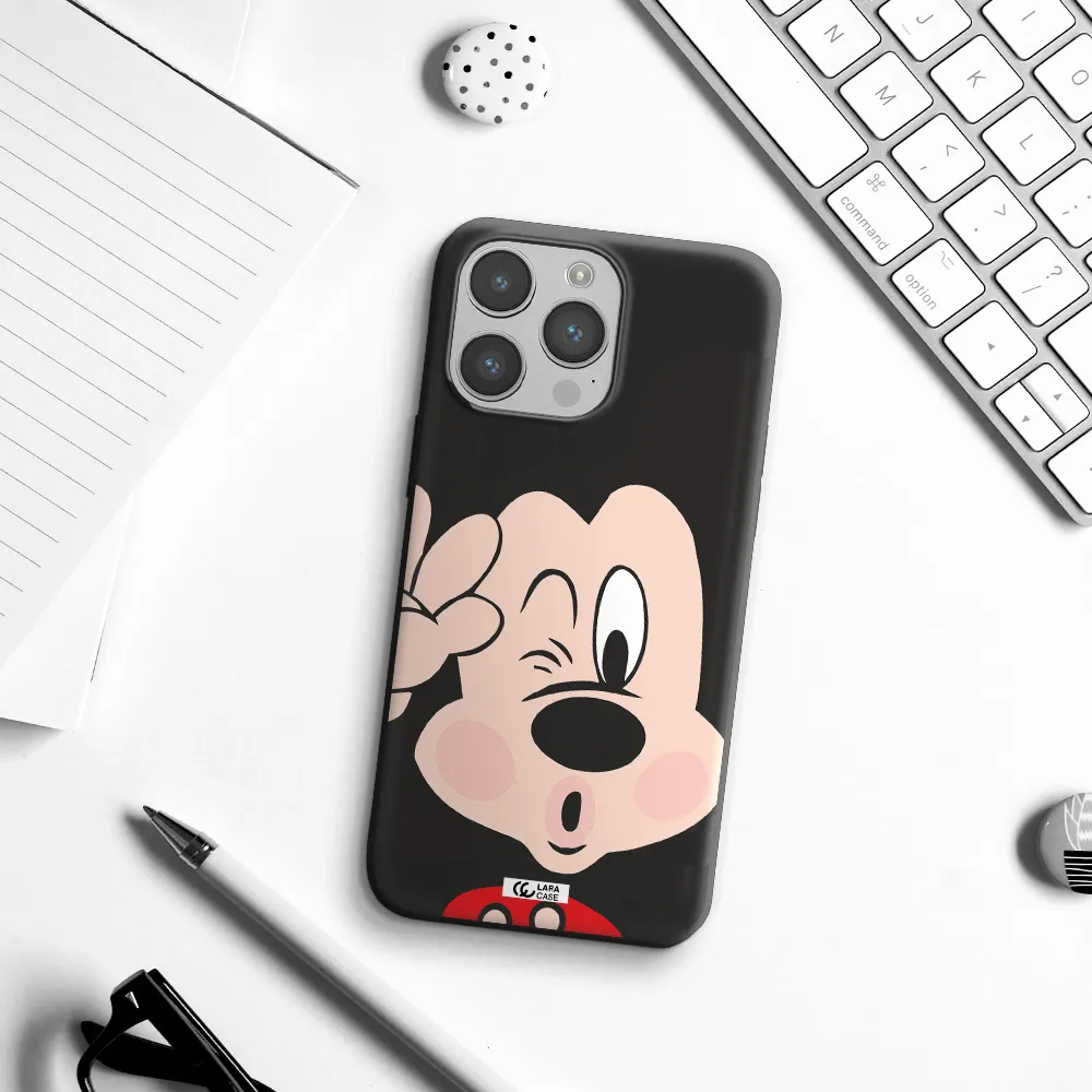 Mickey Mouse Apple iPhone 14 pro Silicone black Case