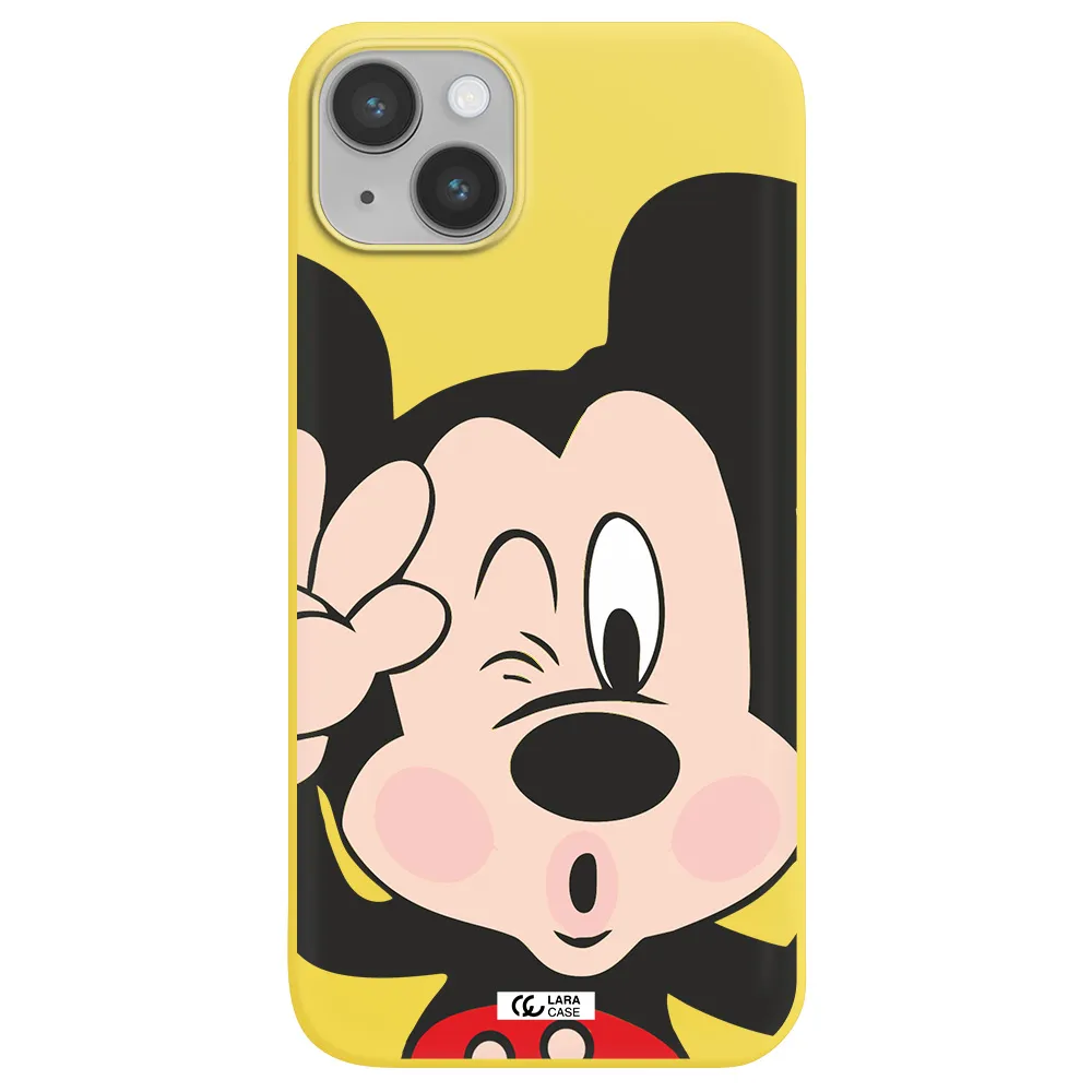 Mickey Mouse Apple iPhone 14 Silicone canary yellow Case