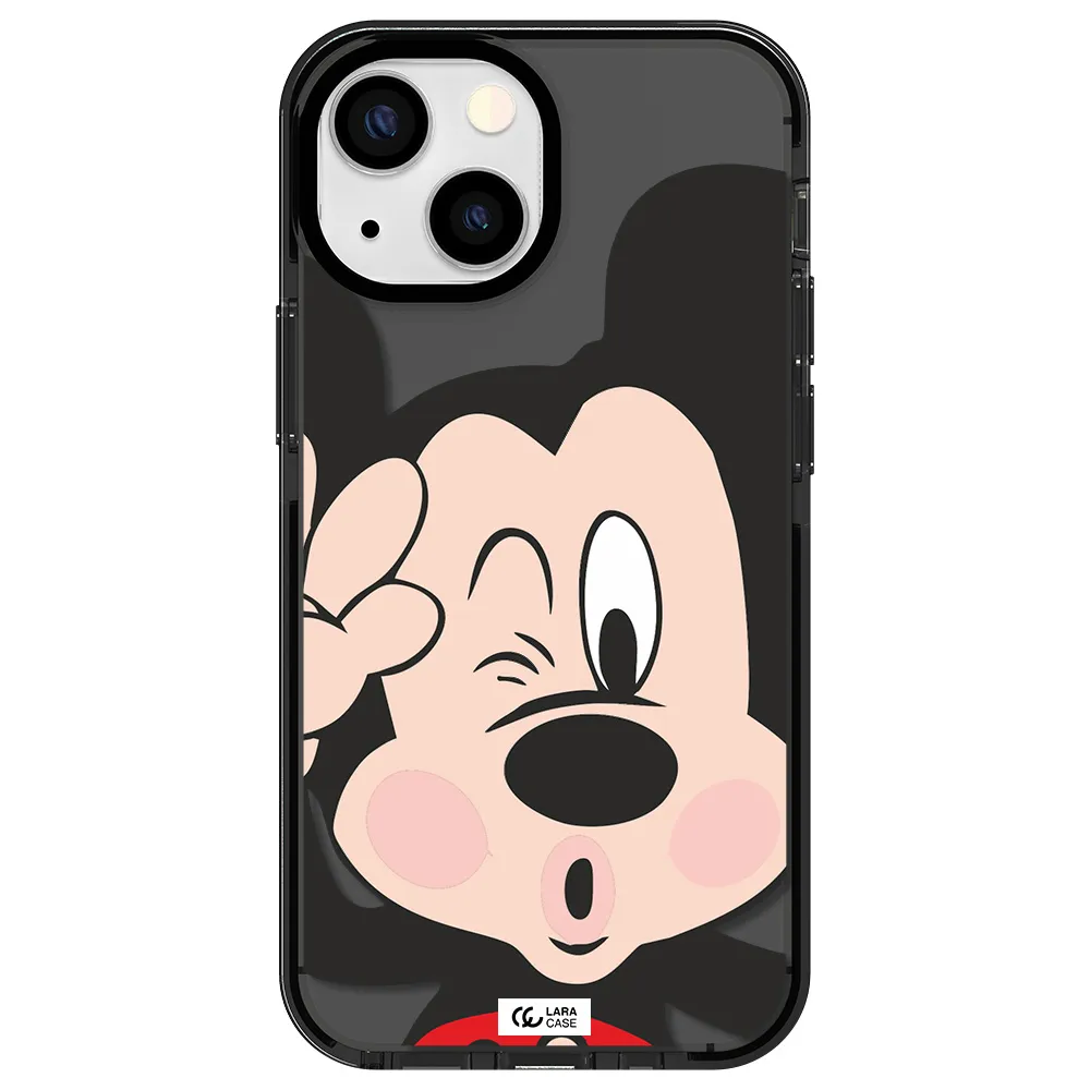 Mickey Mouse Apple iPhone 15 impact Smoke Black Case