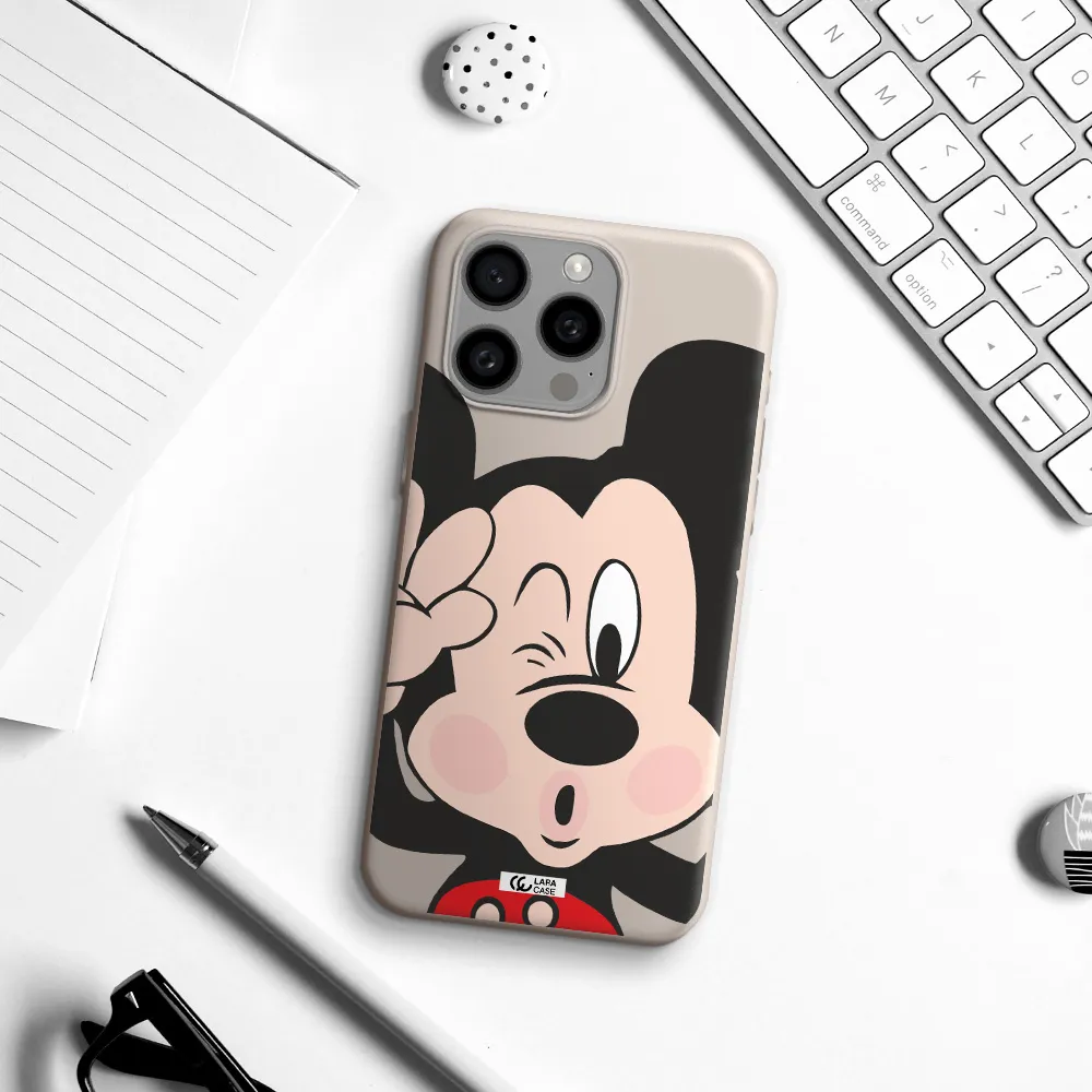 Mickey Mouse Apple Iphone 15 Pro max Silicone Stone Case