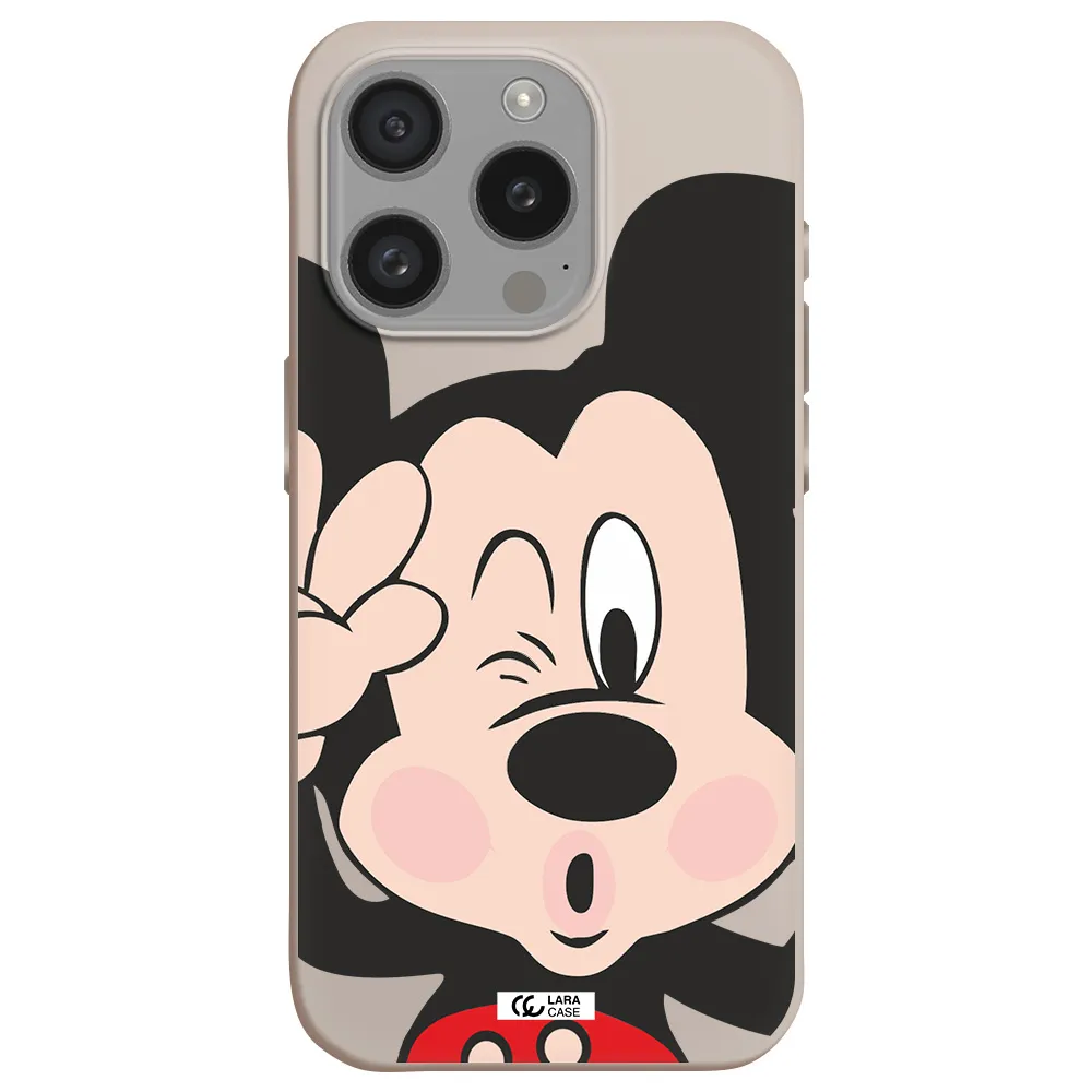 Mickey Mouse Apple Iphone 15 Pro Silicone Stone Case