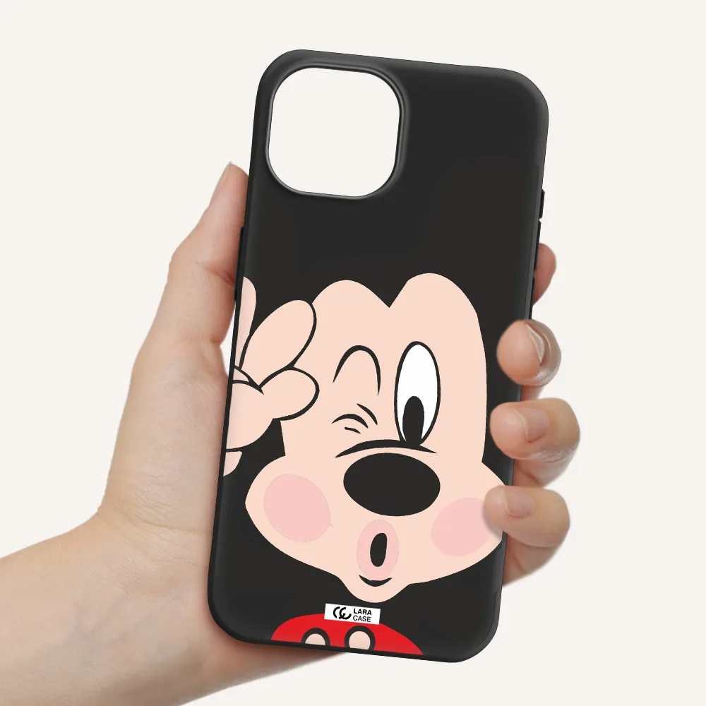 Mickey Mouse Apple iPhone 15 Silicone black Case