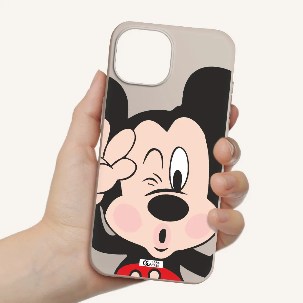 Mickey Mouse Apple iPhone 15 Silicone Stone Case