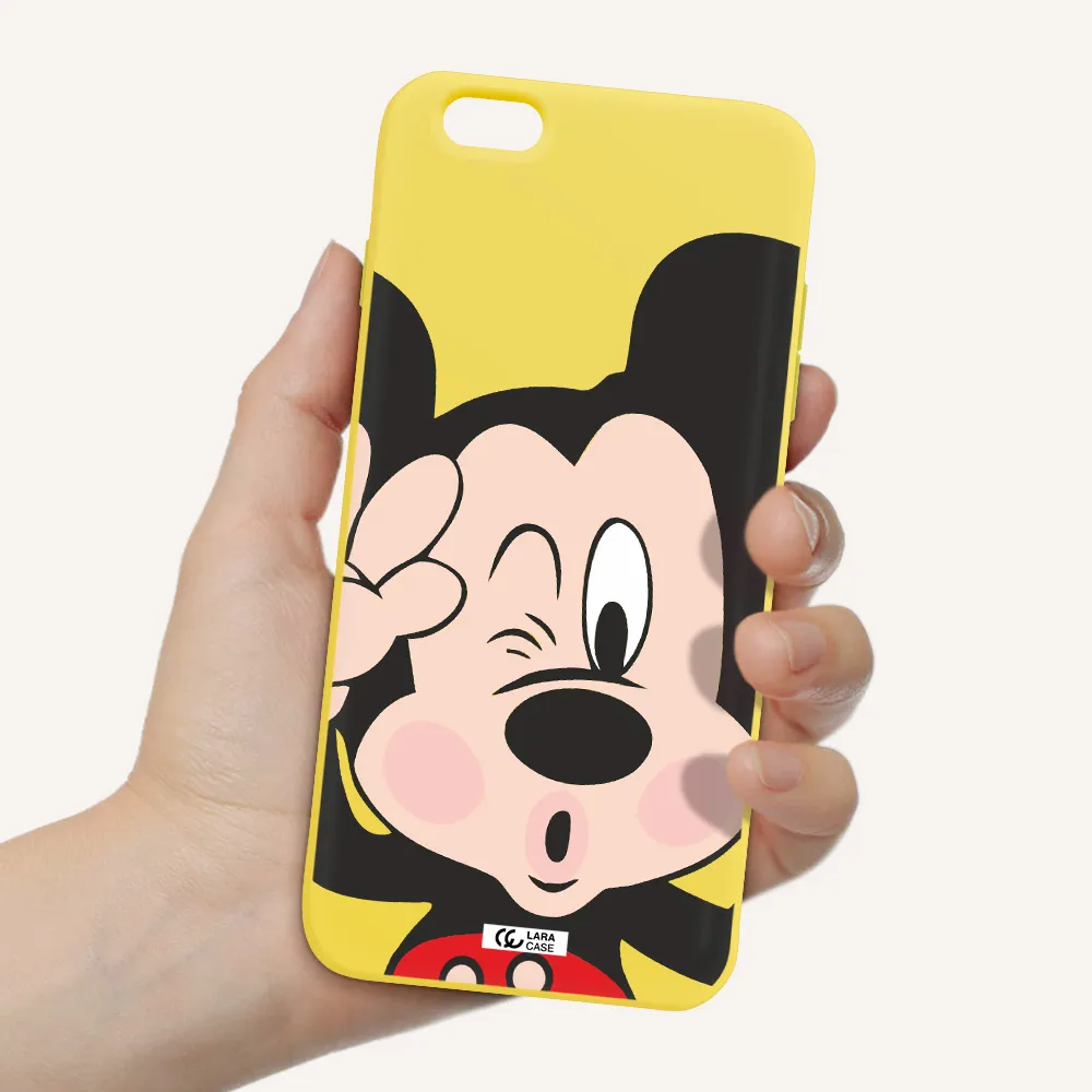 Mickey Mouse Apple iPhone 6 plus Silicone canary yellow Case