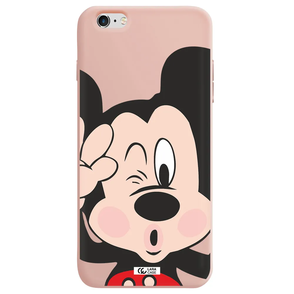 Mickey Mouse Apple iPhone 6 plus Silicone pastel pink Case