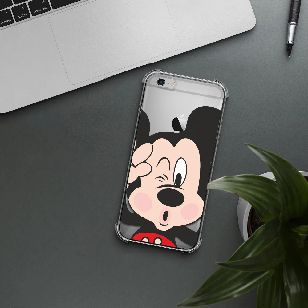 Mickey Mouse Apple iPhone 6 s plus Clear PC Case