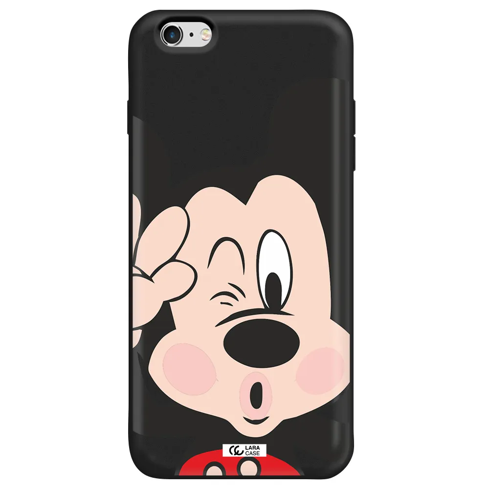 Mickey Mouse Apple iPhone 6 s plus Silicone black Case