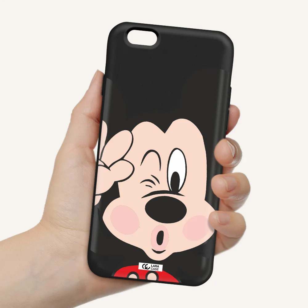 Mickey Mouse Apple iPhone 6 Silicone black Case