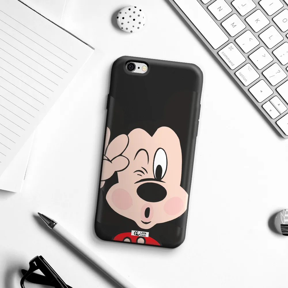 Mickey Mouse Apple iPhone 6 Silicone black Case