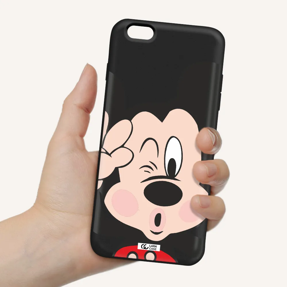 Mickey Mouse Apple iPhone 6S Silicone black Case