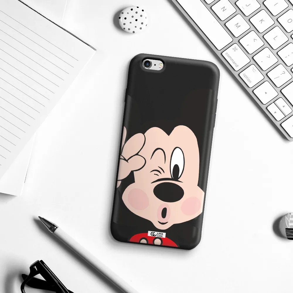 Mickey Mouse Apple iPhone 6S Silicone black Case