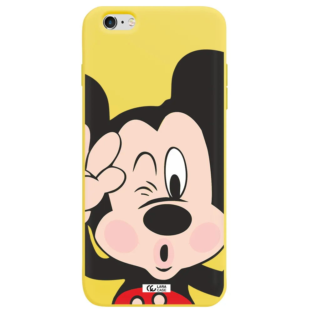 Mickey Mouse Apple iPhone 6S Silicone canary yellow Case