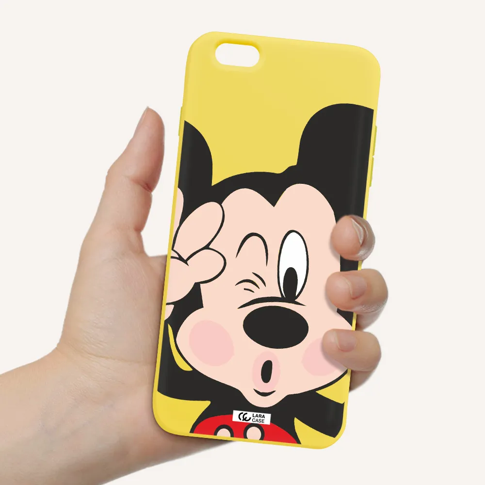 Mickey Mouse Apple iPhone 6S Silicone canary yellow Case