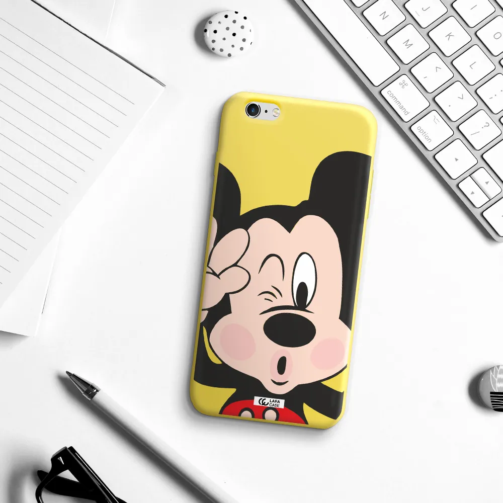 Mickey Mouse Apple iPhone 6S Silicone canary yellow Case