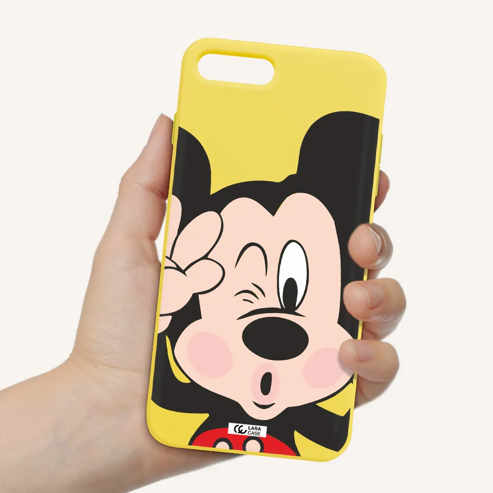 Mickey Mouse Apple iPhone 7 plus Silicone canary yellow Case