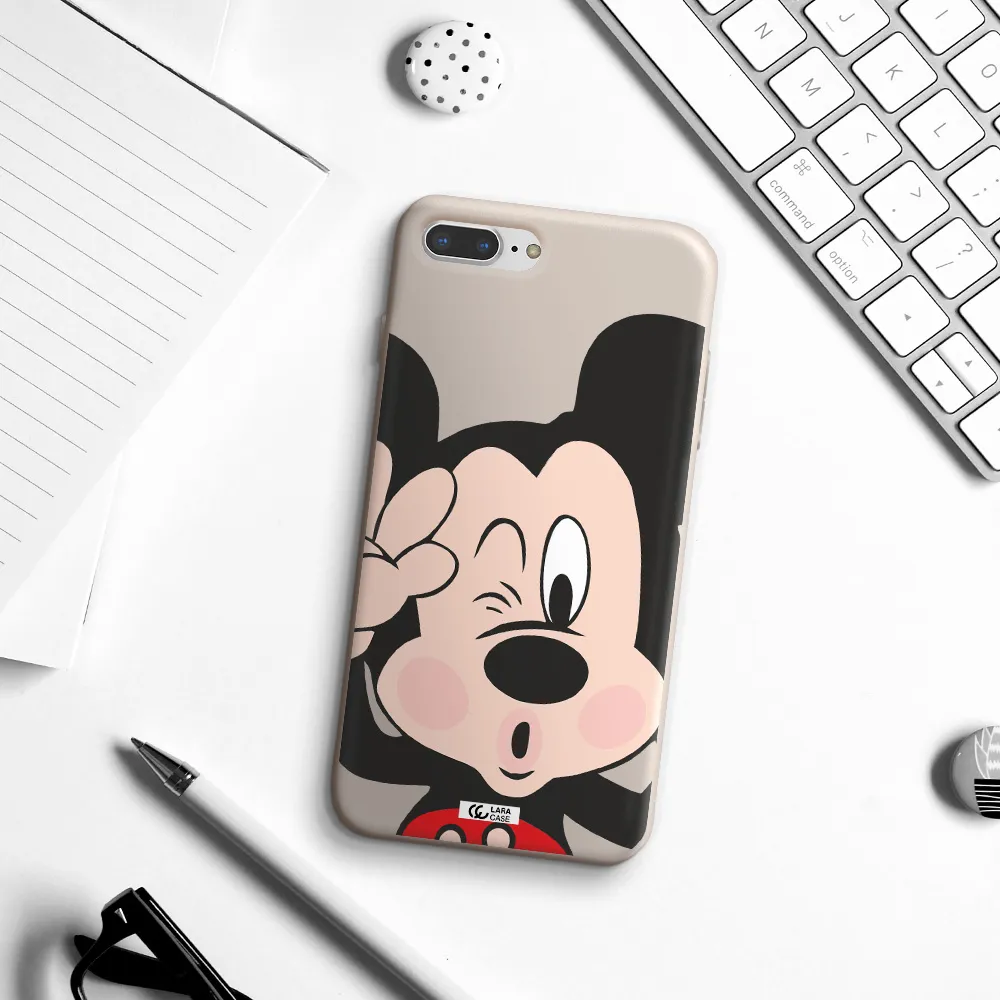 Mickey Mouse Apple iPhone 8 plus Silicone Stone Case
