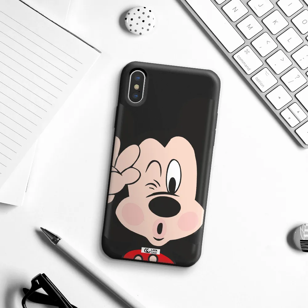 Mickey Mouse Apple iPhone X Silicone black Case
