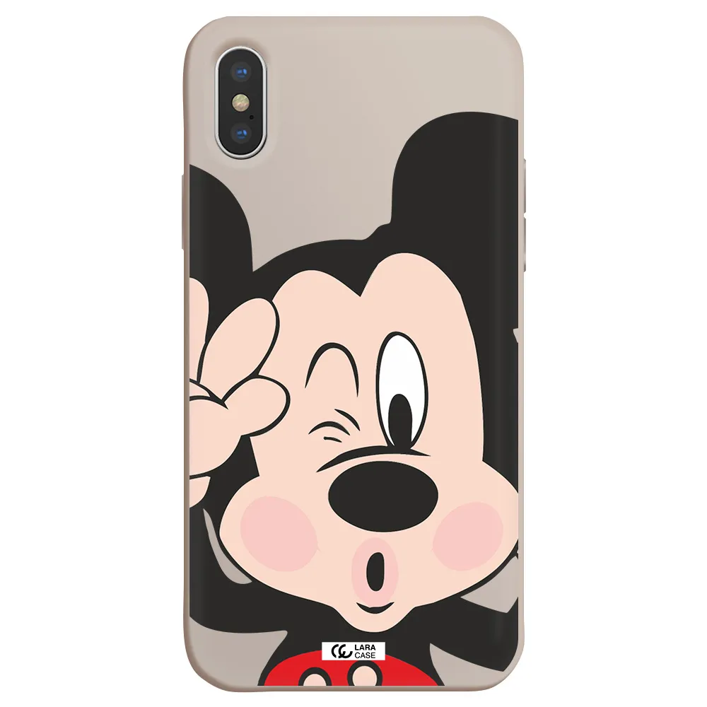 Mickey Mouse Apple iPhone X Silicone Stone Case