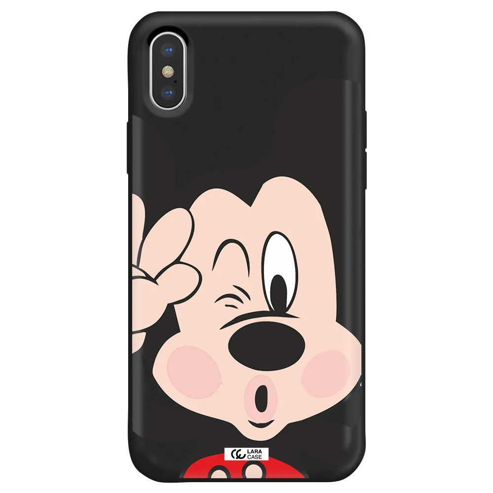 Mickey Mouse Apple iPhone XS Silicone black Case