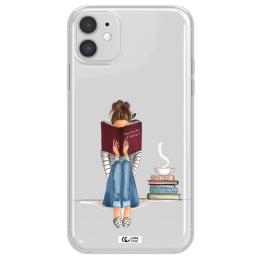 Reading Hobby Girl Apple iPhone 11 Clear TPU Case