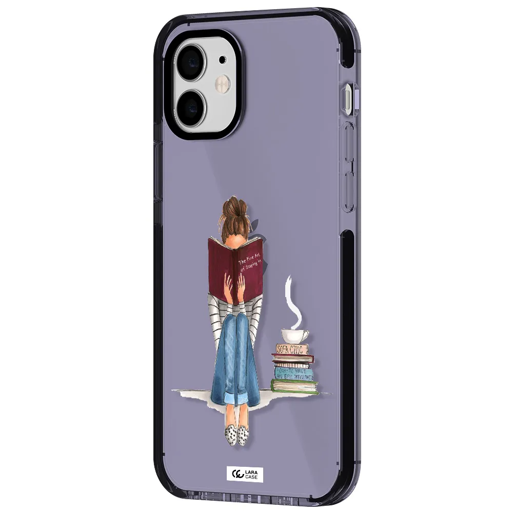 Reading Hobby Girl Apple iPhone 11 impact Lilac Case